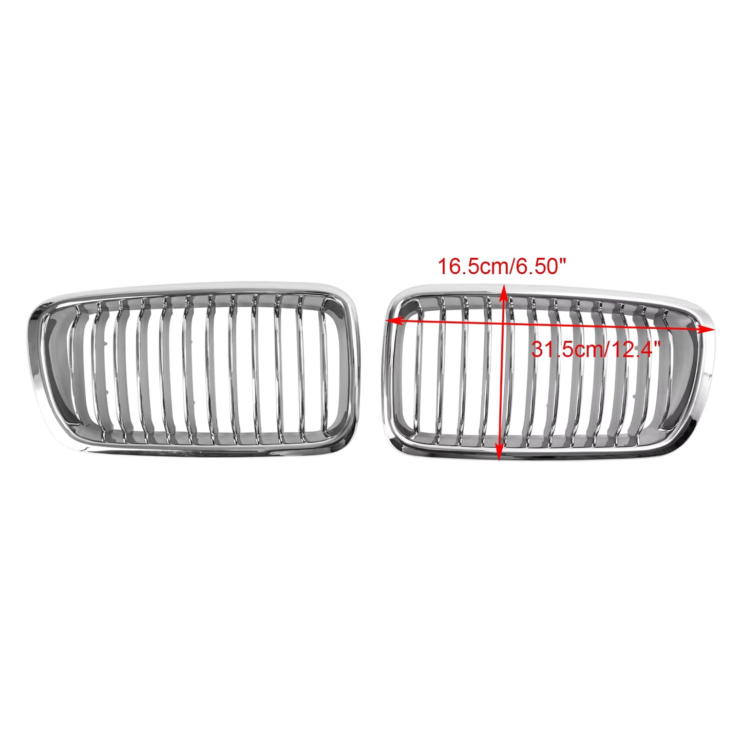 Grille de Calandre Avant Chromée – BMW Série 7 E38 (1994-2001) – 2 Pièces