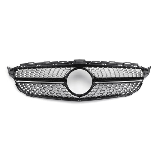 Grille Supérieure Avant pour Mercedes-Benz Classe C W205 C200 C250 C300 C350 AMG (2015-2018)
